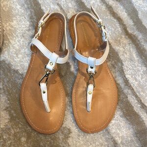 Tommy Hilfiger White Leather Sandals